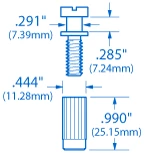 Stud/Bushing Set for Stop Tailpiece - StewMac Stud/Bushing Set For Stop Tailpiece - StewMac -US Tool Sales Shop 0186 n 1spec