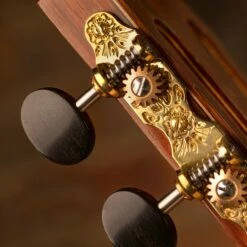 Sloane Classical Guitar Tuners With Ebony Knobs And Flower Baseplates - StewMac