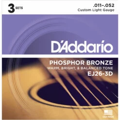 D'Addario Phosphor Bronze Wound Acoustic Guitar Strings, 3-pack - StewMac 4 D'Addario Phosphor Bronze Wound Acoustic Guitar Strings, 3-pack - StewMac -US Tool Sales Shop 10516 5 1800
