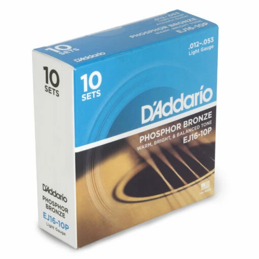 D'Addario Phosphor Bronze Wound Acoustic Guitar Strings, 10-pack - StewMac -US Tool Sales Shop 10520 1 3000