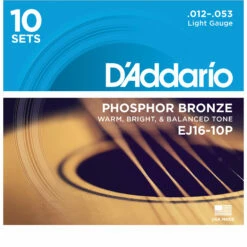 D'Addario Phosphor Bronze Wound Acoustic Guitar Strings, 10-pack - StewMac -US Tool Sales Shop 10520 2 3000