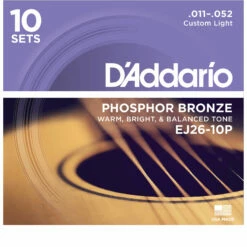 D'Addario Phosphor Bronze Wound Acoustic Guitar Strings, 10-pack - StewMac -US Tool Sales Shop 10520 4 3000