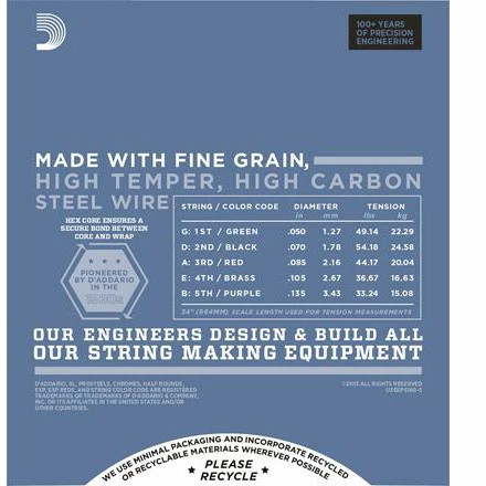 D'Addario Pro Steel 5-String Bass Strings - StewMac D'Addario Pro Steel 5-String Bass Strings - StewMac -US Tool Sales Shop 10830 3 440
