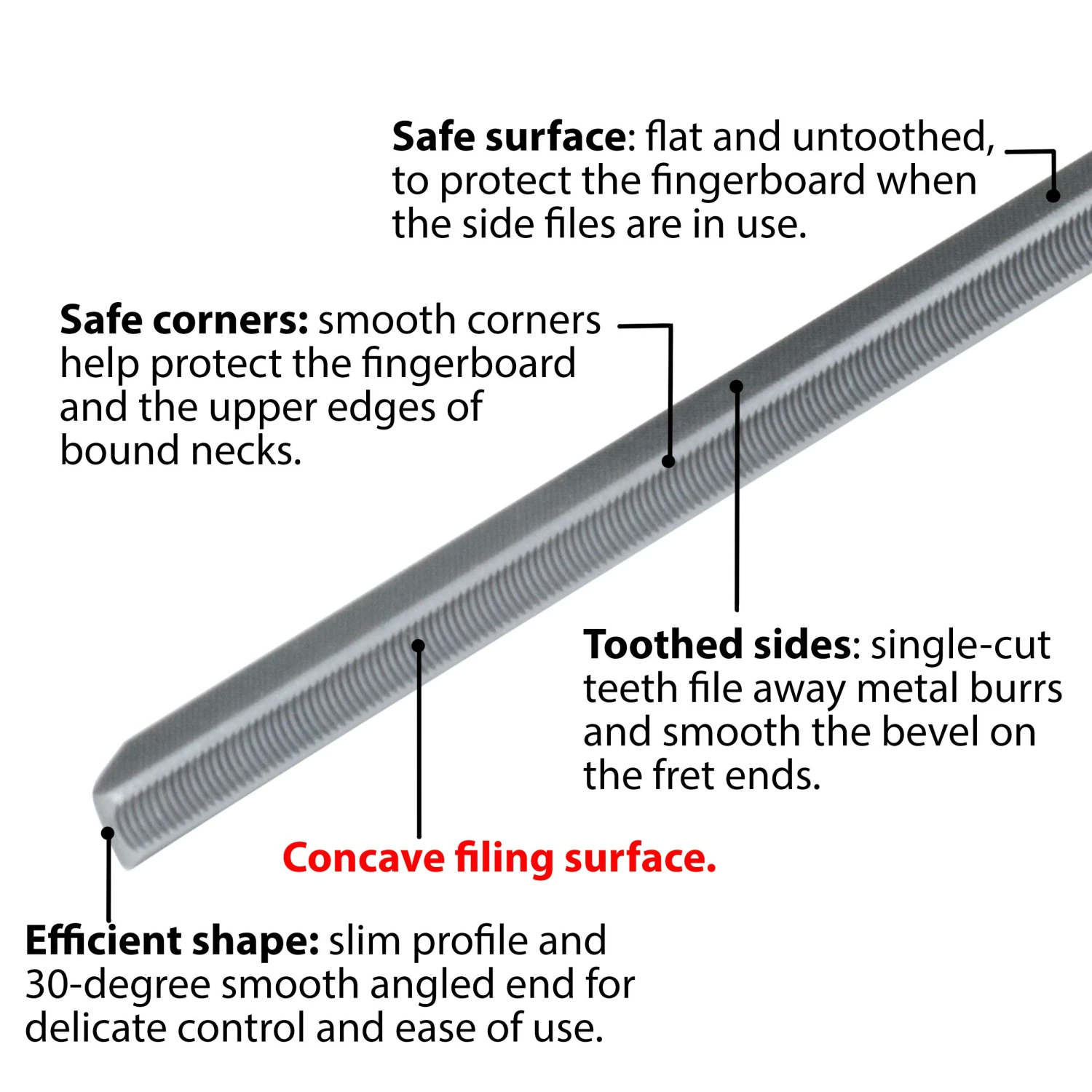 Concave Fret End Files - StewMac Concave Fret End Files - StewMac -US Tool Sales Shop 1704 2 on white