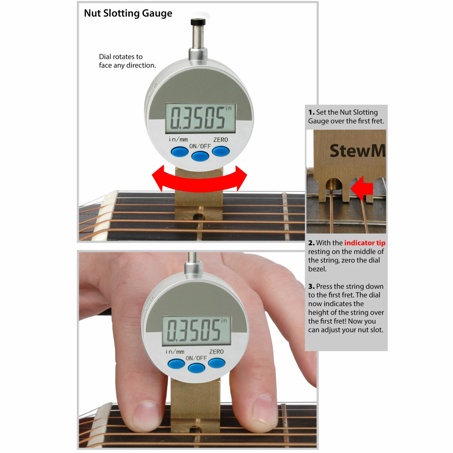 Neck Relief Gauge and Nut Slotting Gauge Set - StewMac Neck Relief Gauge And Nut Slotting Gauge Set - StewMac -US Tool Sales Shop 2005 2 3000 scaled