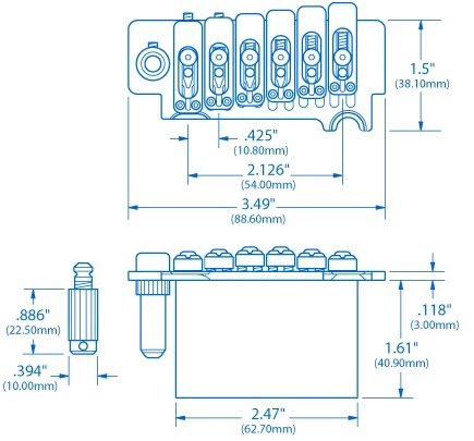 Wilkinson/Gotoh VS-100N Tremolo - StewMac Wilkinson/Gotoh VS-100N Tremolo - StewMac -US Tool Sales Shop 3533 1spec