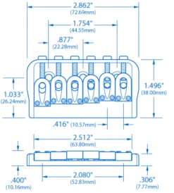 Hipshot Hardtail Bridge - StewMac -US Tool Sales Shop 3550 1spec