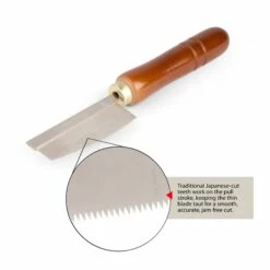 Japanese Curved-edge Mini Saw - StewMac -US Tool Sales Shop 3612 2 teeth detail 3000px