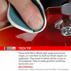 Micro-Mesh Soft Touch Pads - StewMac -US Tool Sales Shop 3730 4 inuse