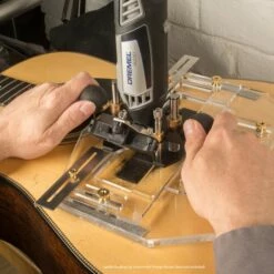 Saddle Routing Jig - StewMac -US Tool Sales Shop 4043 6 with plunge and hands 3000px