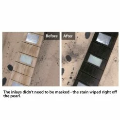 Black Fingerboard Stain - StewMac 2 Black Fingerboard Stain - StewMac -US Tool Sales Shop 4237 3 before after 2100px