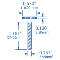 Posts/Thumbwheels For ABR-1 Tune-o-matic Bridges - StewMac 2 Posts/Thumbwheels For ABR-1 Tune-o-matic Bridges - StewMac -US Tool Sales Shop 4570 1spec