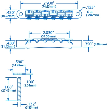 Original ABR-1 Tune-o-matic Bridge - StewMac Original ABR-1 Tune-o-matic Bridge - StewMac -US Tool Sales Shop 4616 specs