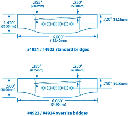 Acoustic Guitar Bridge - StewMac Acoustic Guitar Bridge - StewMac -US Tool Sales Shop 4921 1spec