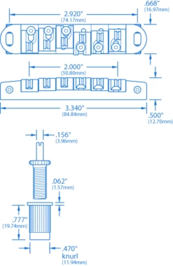 Locking Roller Bridge With Bigsby B70 Vibrato - StewMac 4 Locking Roller Bridge With Bigsby B70 Vibrato - StewMac -US Tool Sales Shop 4929 1spec