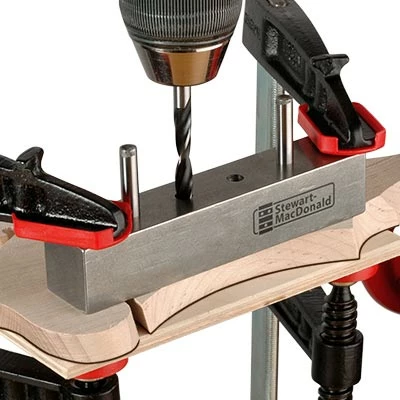 Mandolin Tuner Drill Jig - StewMac Mandolin Tuner Drill Jig - StewMac -US Tool Sales Shop 5008 1 inuse