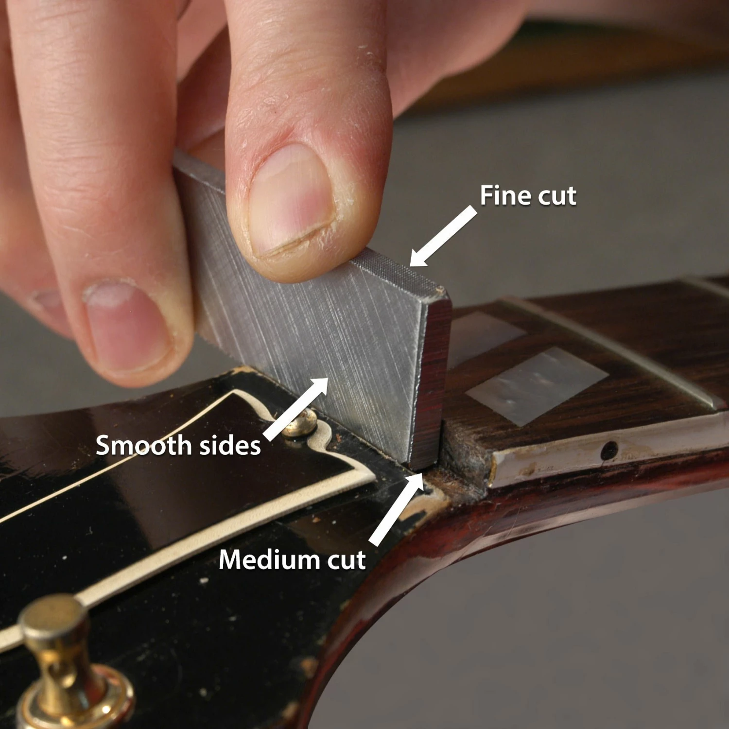 Nut Seating Files - StewMac Nut Seating Files - StewMac -US Tool Sales Shop 5055 2 with call outs