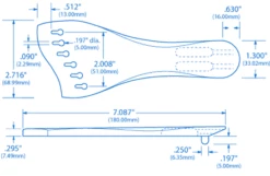 Benedetto Archtop Tailpiece - StewMac -US Tool Sales Shop 5270 1spec
