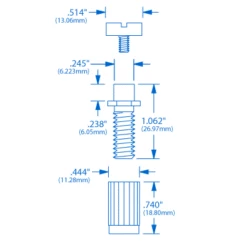 TonePros SM1 Metric Locking Studs - StewMac -US Tool Sales Shop 5540 1spec