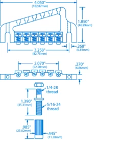 Hipshot Baby Grand Bridge - StewMac -US Tool Sales Shop 5846 1spec