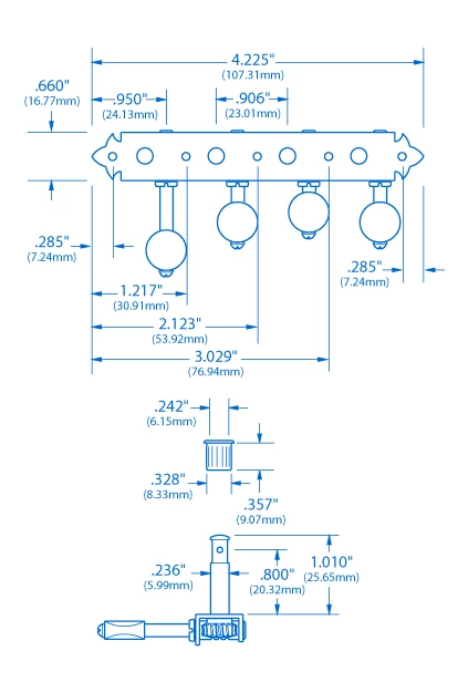 Waverly F-style Mandolin Machines with Amber Knobs - StewMac Waverly F-style Mandolin Machines With Amber Knobs - StewMac -US Tool Sales Shop 6050 1spec 1