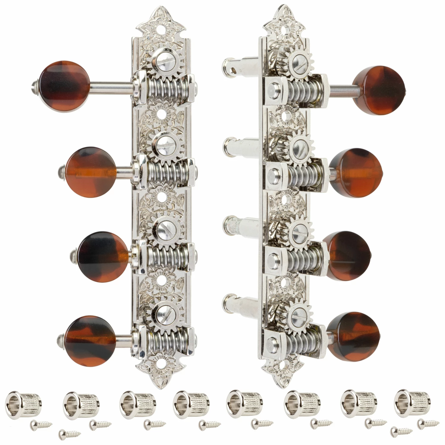 Waverly F-style Mandolin Machines with Dark Tortoise Knobs - StewMac Waverly F-style Mandolin Machines With Dark Tortoise Knobs - StewMac -US Tool Sales Shop 6098 bn on white 3000 scaled