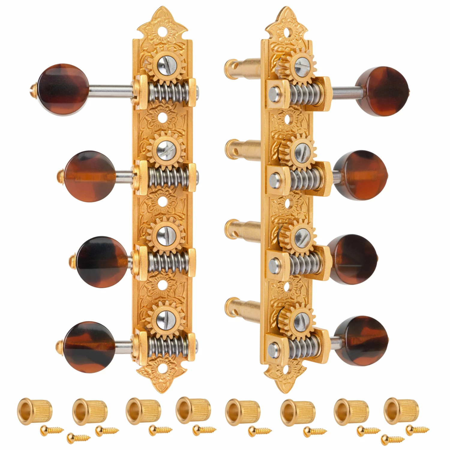 Waverly F-style Mandolin Machines with Dark Tortoise Knobs - StewMac Waverly F-style Mandolin Machines With Dark Tortoise Knobs - StewMac -US Tool Sales Shop 6098 g on white 2000 scaled