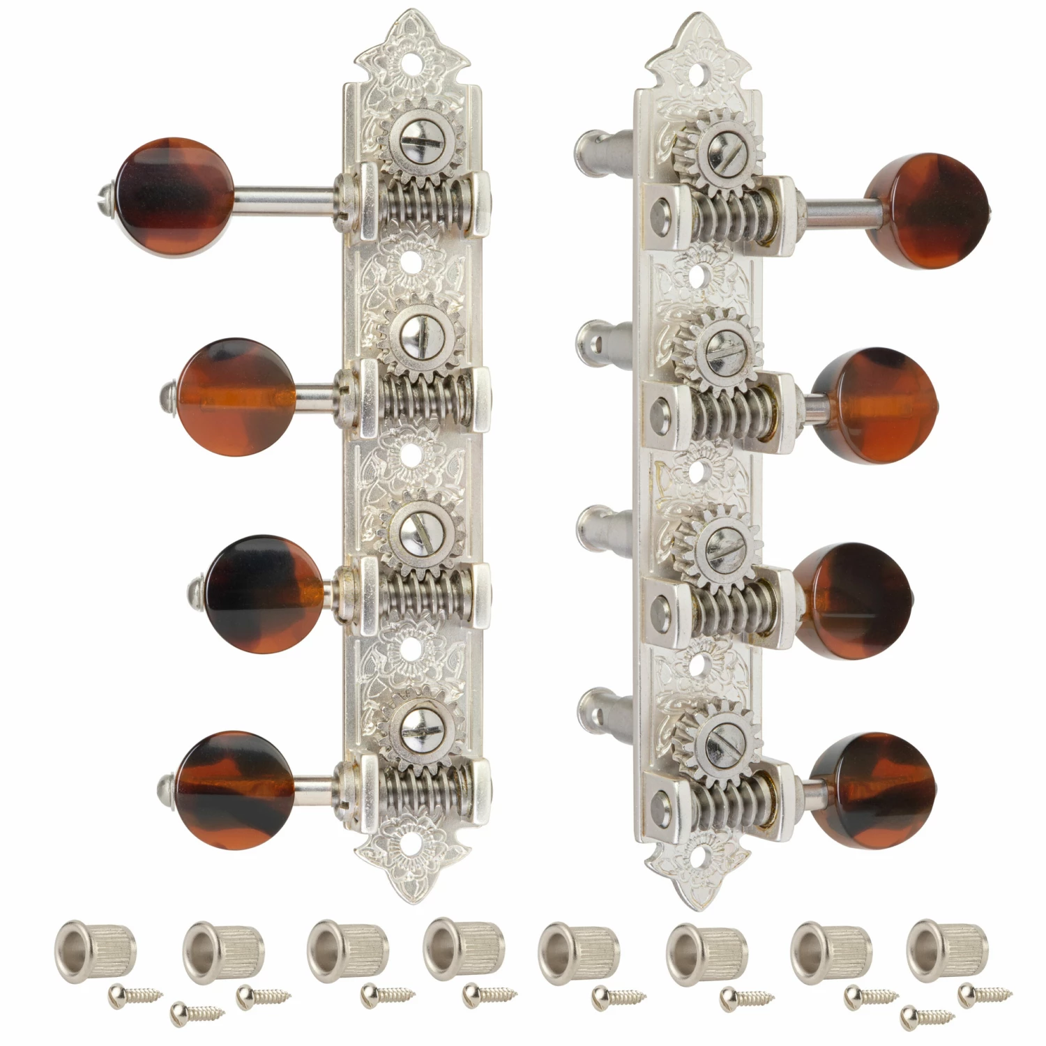 Waverly F-style Mandolin Machines with Dark Tortoise Knobs - StewMac Waverly F-style Mandolin Machines With Dark Tortoise Knobs - StewMac -US Tool Sales Shop 6098 on white 3000 scaled