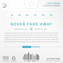 D'Addario XS Phosphor Bronze Acoustic Guitar Strings - StewMac -US Tool Sales Shop m007575 4 back 570